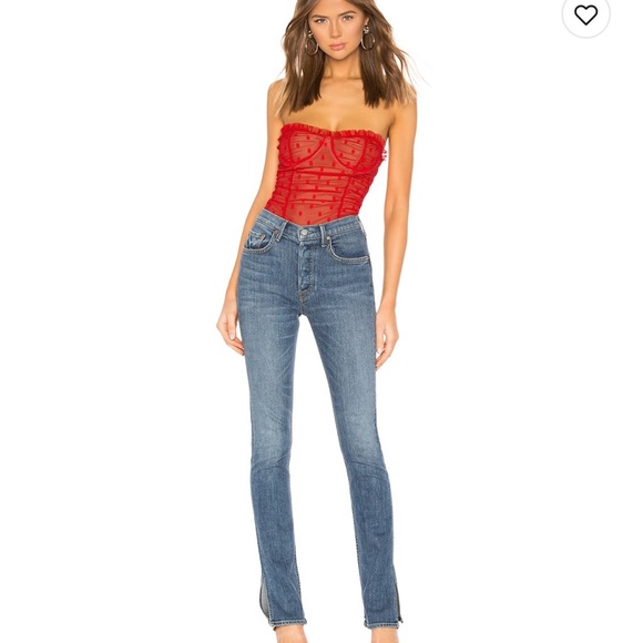 Majorelle Wyn Bodysuit in Red - Picture 4 of 6